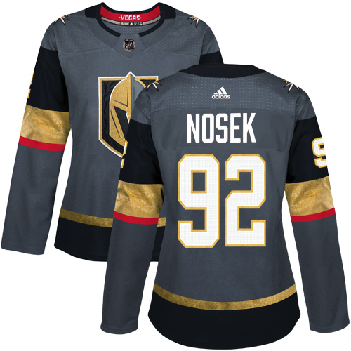 Women's Adidas Vegas Golden Knights #92 Tomas Nosek Authentic Gray Home NHL Jersey