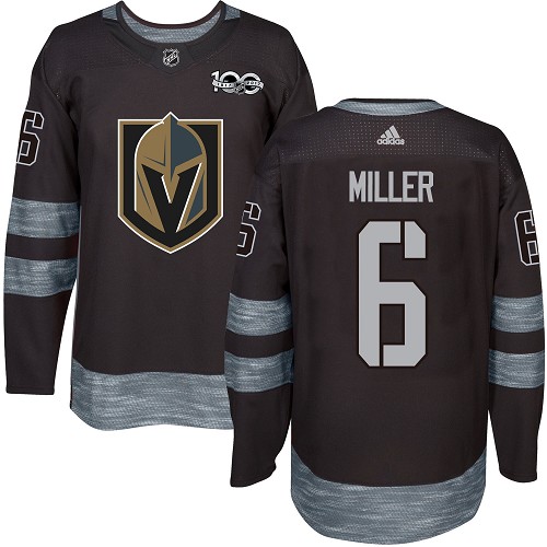 Men's Adidas Vegas Golden Knights #6 Colin Miller Authentic Black 1917-2017 100th Anniversary NHL Jersey