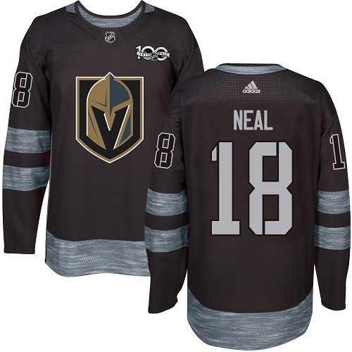 Men's Adidas Vegas Golden Knights #18 James Neal Authentic Black 1917-2017 100th Anniversary NHL Jersey