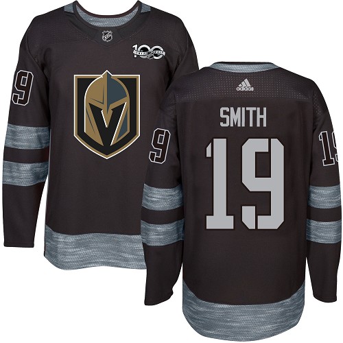 Men's Adidas Vegas Golden Knights #19 Reilly Smith Authentic Black 1917-2017 100th Anniversary NHL Jersey