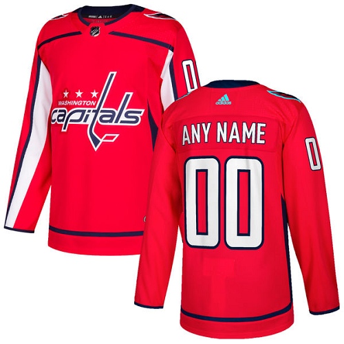 Men's Adidas Washington Capitals Customized Authentic Red Home NHL Jersey