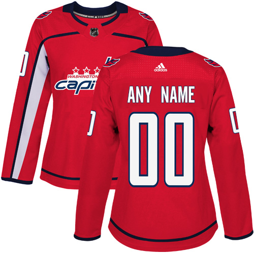 Women's Adidas Washington Capitals Customized Premier Red Home NHL Jersey