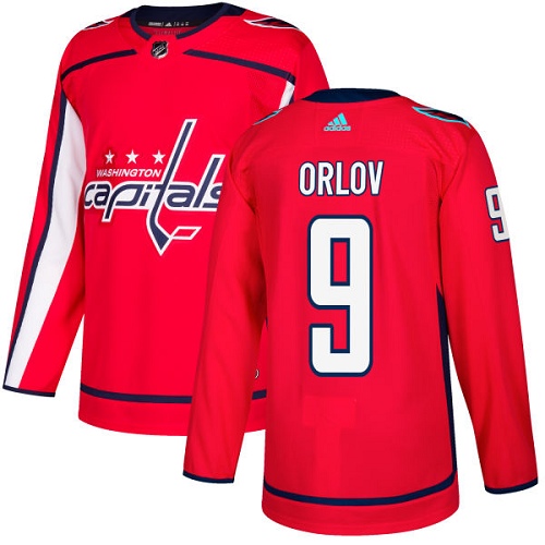 Men's Adidas Washington Capitals #9 Dmitry Orlov Authentic Red Home NHL Jersey