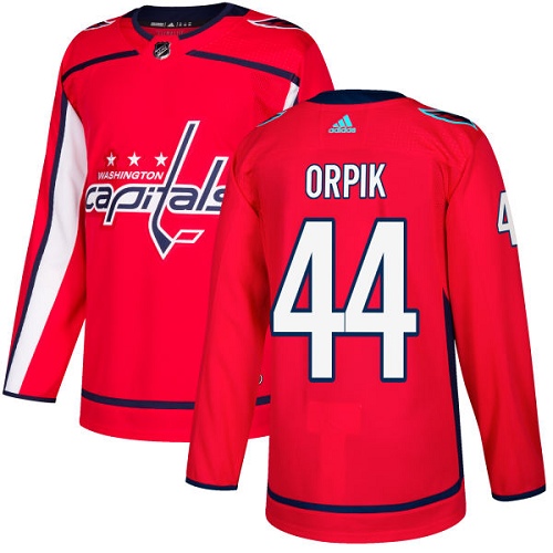 Men's Adidas Washington Capitals #44 Brooks Orpik Authentic Red Home NHL Jersey