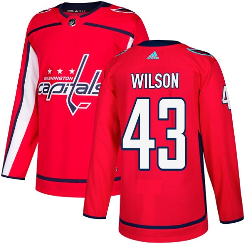 Men's Adidas Washington Capitals #43 Tom Wilson Authentic Red Home NHL Jersey
