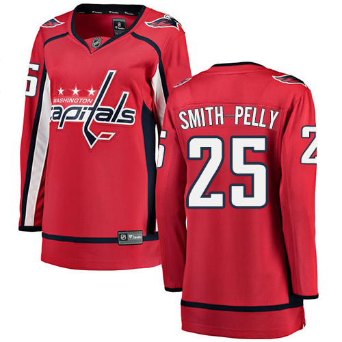 Women's Washington Capitals #25 Devante Smith-Pelly Fanatics Branded Red Home Breakaway NHL Jersey