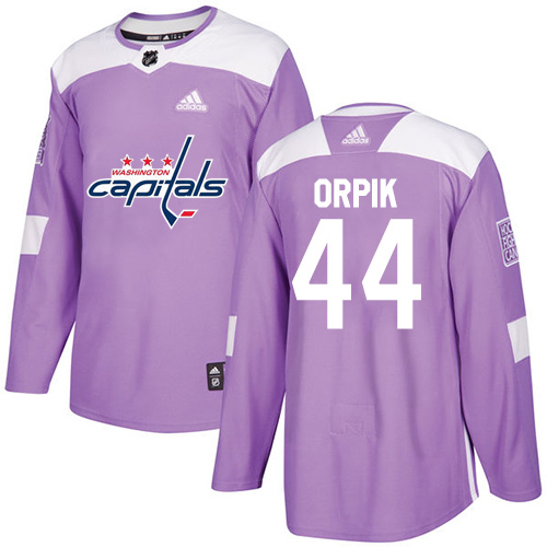 Men's Adidas Washington Capitals #44 Brooks Orpik Authentic Purple Fights Cancer Practice NHL Jersey