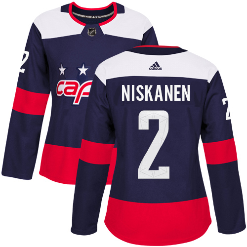 Women's Adidas Washington Capitals #2 Matt Niskanen Authentic Navy Blue 2018 Stadium Series NHL Jersey