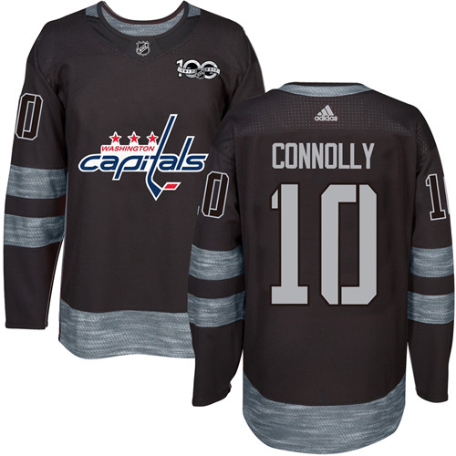 Men's Adidas Washington Capitals #10 Brett Connolly Premier Black 1917-2017 100th Anniversary NHL Jersey