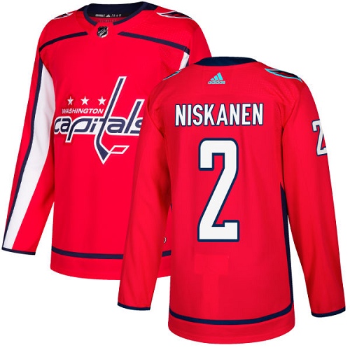Men's Adidas Washington Capitals #2 Matt Niskanen Authentic Red Home NHL Jersey