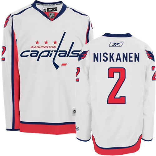 Men's Reebok Washington Capitals #2 Matt Niskanen Authentic White Away NHL Jersey