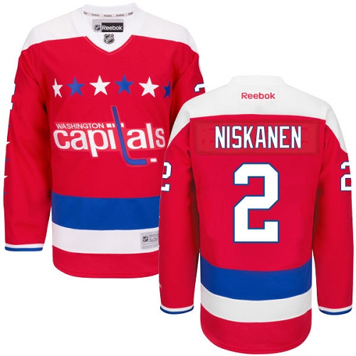 Men's Reebok Washington Capitals #2 Matt Niskanen Premier Red Third NHL Jersey