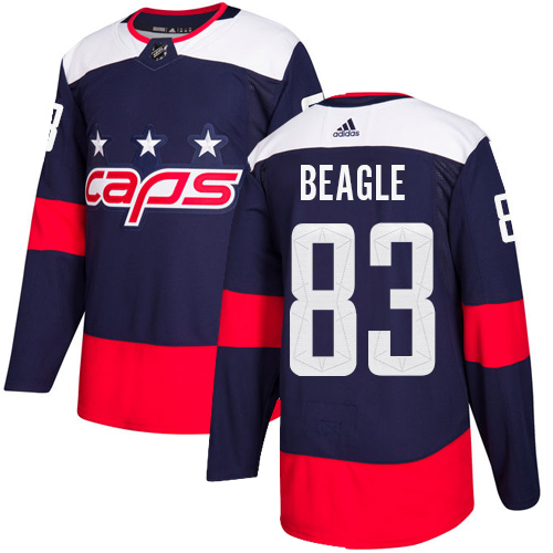 Men's Adidas Washington Capitals #83 Jay Beagle Authentic Navy Blue 2018 Stadium Series NHL Jersey