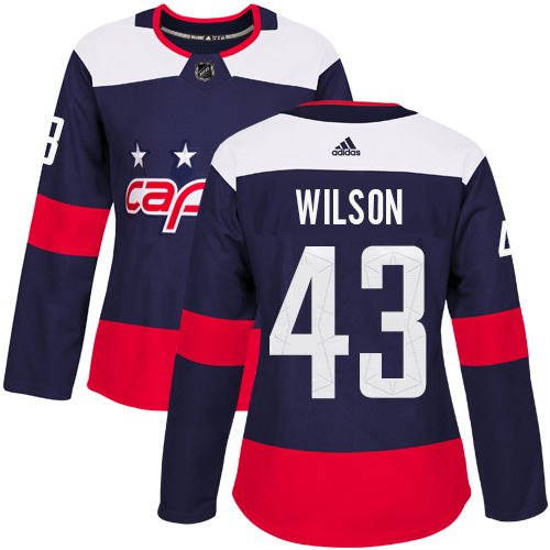 Women's Adidas Washington Capitals #43 Tom Wilson Authentic Navy Blue 2018 Stadium Series NHL Jersey