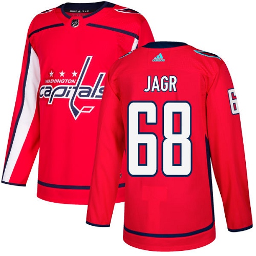 Men's Adidas Washington Capitals #68 Jaromir Jagr Authentic Red Home NHL Jersey