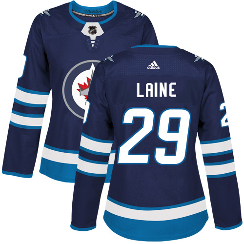 Women's Adidas Winnipeg Jets #29 Patrik Laine Premier Navy Blue Home NHL Jersey