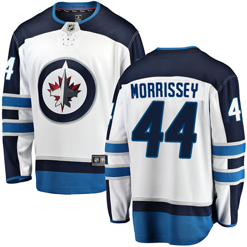 Men's Winnipeg Jets #44 Josh Morrissey Fanatics Branded White Away Breakaway NHL Jersey