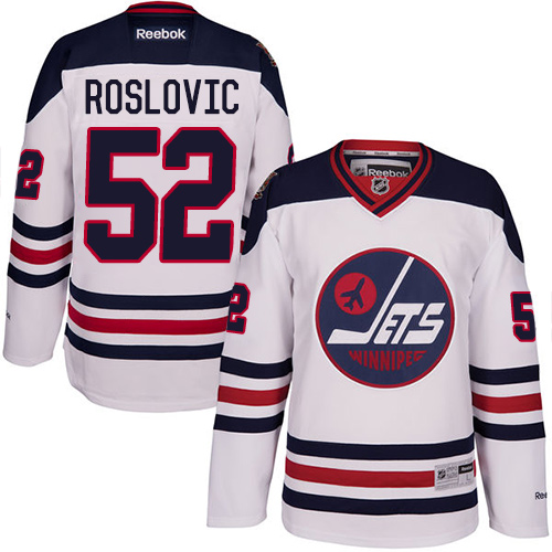 Men's Reebok Winnipeg Jets #52 Jack Roslovic Premier White 2016 Heritage Classic NHL Jersey