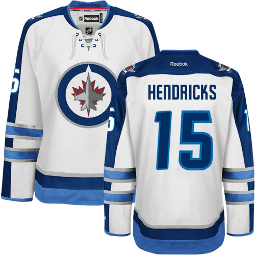 Women's Reebok Winnipeg Jets #15 Matt Hendricks Authentic White Away NHL Jersey