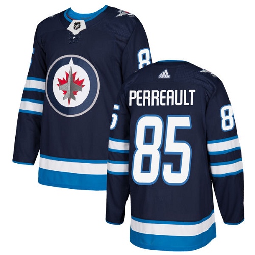 Youth Adidas Winnipeg Jets #85 Mathieu Perreault Premier Navy Blue Home NHL Jersey