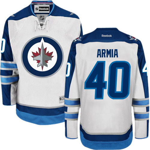 Men's Reebok Winnipeg Jets #40 Joel Armia Authentic White Away NHL Jersey
