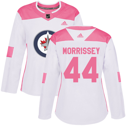Women's Adidas Winnipeg Jets #44 Josh Morrissey Authentic White/Pink Fashion NHL Jersey