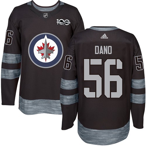 Men's Adidas Winnipeg Jets #56 Marko Dano Premier Black 1917-2017 100th Anniversary NHL Jersey