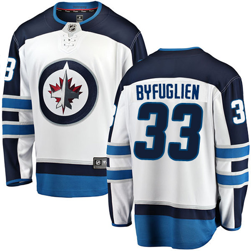 Youth Winnipeg Jets #33 Dustin Byfuglien Fanatics Branded White Away Breakaway NHL Jersey