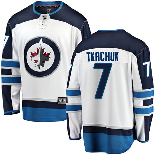 Youth Winnipeg Jets #7 Keith Tkachuk Fanatics Branded White Away Breakaway NHL Jersey