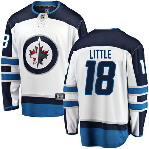 Youth Winnipeg Jets #18 Bryan Little Fanatics Branded White Away Breakaway NHL Jersey