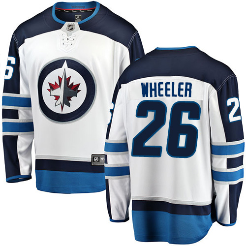Youth Winnipeg Jets #26 Blake Wheeler Fanatics Branded White Away Breakaway NHL Jersey