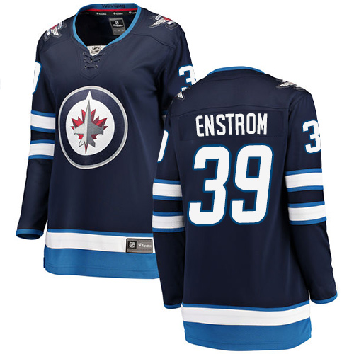 Women's Winnipeg Jets #39 Tobias Enstrom Fanatics Branded Navy Blue Home Breakaway NHL Jersey