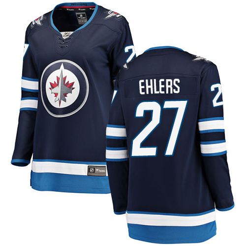 Women's Winnipeg Jets #27 Nikolaj Ehlers Fanatics Branded Navy Blue Home Breakaway NHL Jersey