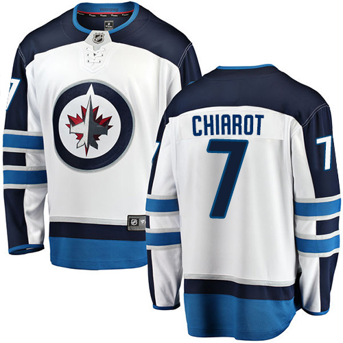 Men's Winnipeg Jets #7 Ben Chiarot Fanatics Branded White Away Breakaway NHL Jersey