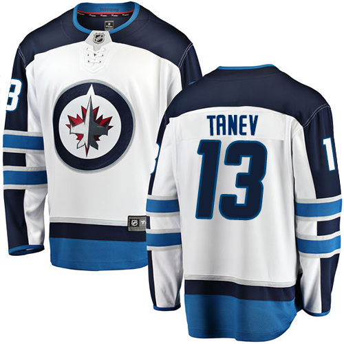 Men's Winnipeg Jets #13 Brandon Tanev Fanatics Branded White Away Breakaway NHL Jersey