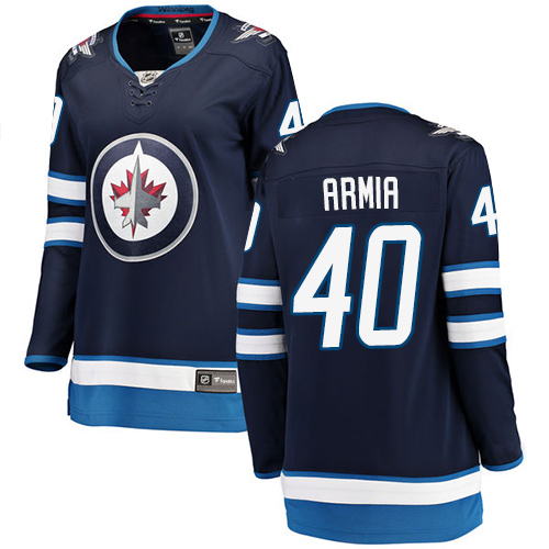 Women's Winnipeg Jets #40 Joel Armia Fanatics Branded Navy Blue Home Breakaway NHL Jersey