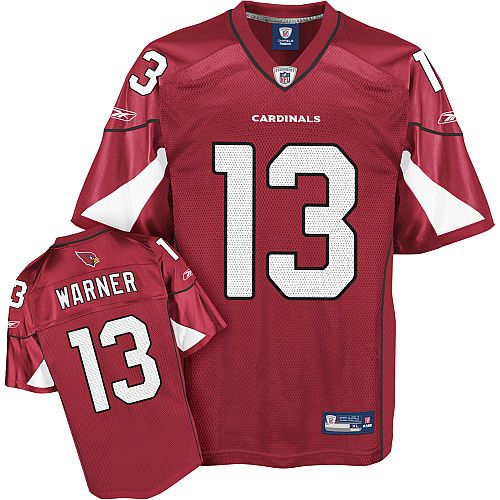 Reebok Arizona Cardinals #13 Kurt Warner Red Team Color Authentic Throwback NFL Jersey