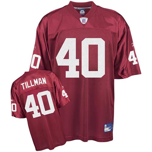 Reebok Arizona Cardinals #40 Pat Tillman Red Team Color Replica Throwback NFL Jersey