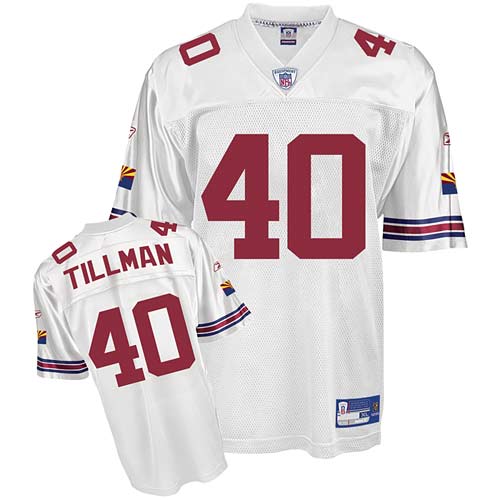 Reebok Arizona Cardinals #40 Pat Tillman White Replica Throwback NFL Jersey
