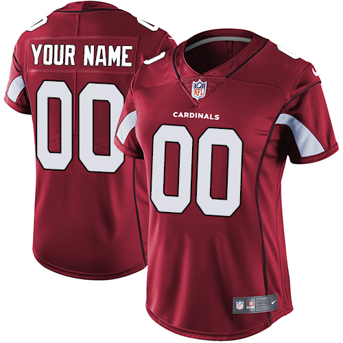 Women's Nike Arizona Cardinals Customized Red Team Color Vapor Untouchable Custom Elite NFL Jersey
