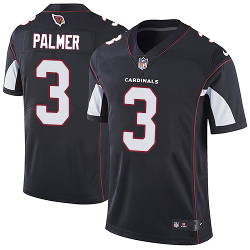 Men's Nike Arizona Cardinals #3 Carson Palmer Black Alternate Vapor Untouchable Limited Player NFL Jersey