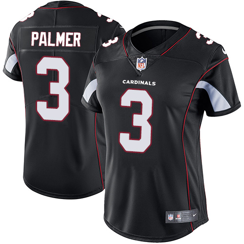 Women's Nike Arizona Cardinals #3 Carson Palmer Black Alternate Vapor Untouchable Limited Player NFL Jersey
