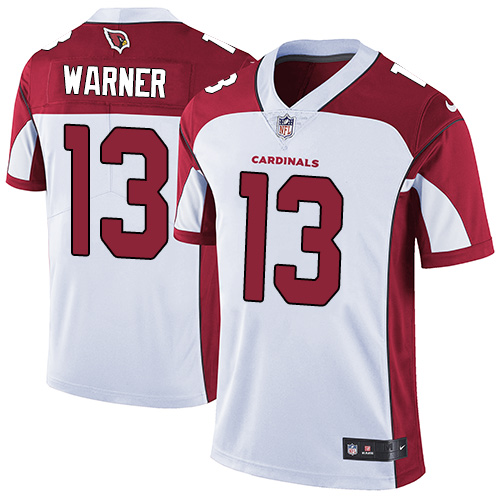 Youth Nike Arizona Cardinals #13 Kurt Warner White Vapor Untouchable Elite Player NFL Jersey