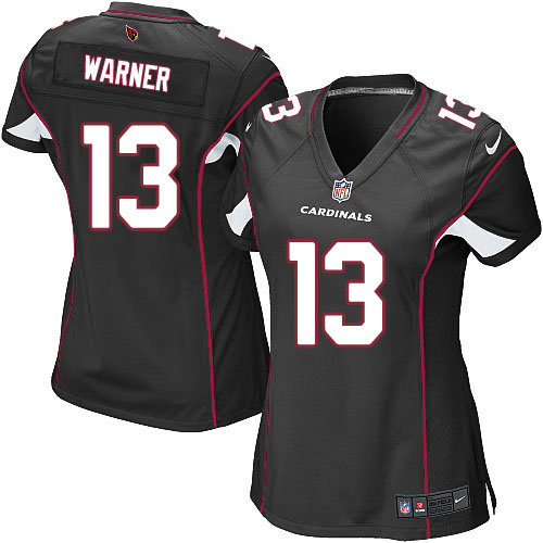 Women's Nike Arizona Cardinals #13 Kurt Warner Game Black Alternate NFL Jersey