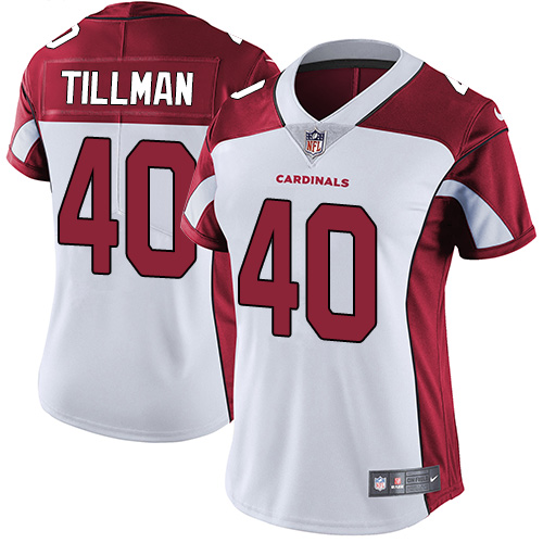 Women's Nike Arizona Cardinals #40 Pat Tillman White Vapor Untouchable Elite Player NFL Jersey