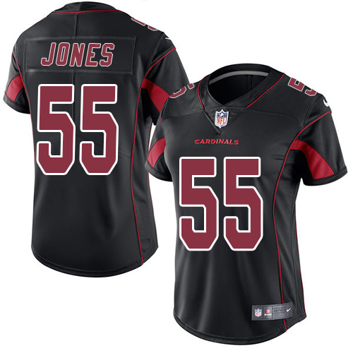 Women's Nike Arizona Cardinals #55 Chandler Jones Limited Black Rush Vapor Untouchable NFL Jersey