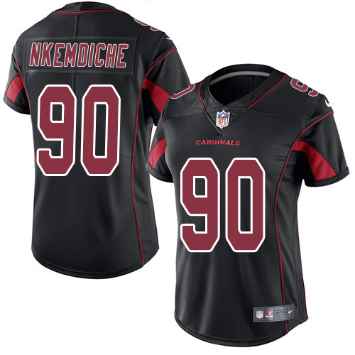 Women's Nike Arizona Cardinals #90 Robert Nkemdiche Limited Black Rush Vapor Untouchable NFL Jersey