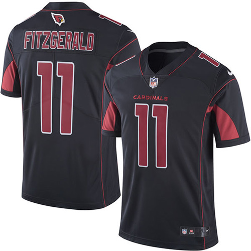 Men's Nike Arizona Cardinals #11 Larry Fitzgerald Limited Black Rush Vapor Untouchable NFL Jersey