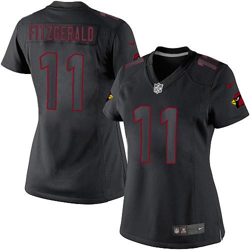 Women's Nike Arizona Cardinals #11 Larry Fitzgerald Limited Black Impact NFL Jersey