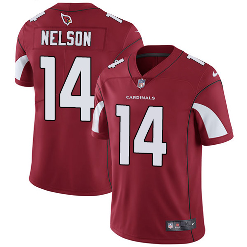 Men's Nike Arizona Cardinals #14 J.J. Nelson Red Team Color Vapor Untouchable Limited Player NFL Jersey